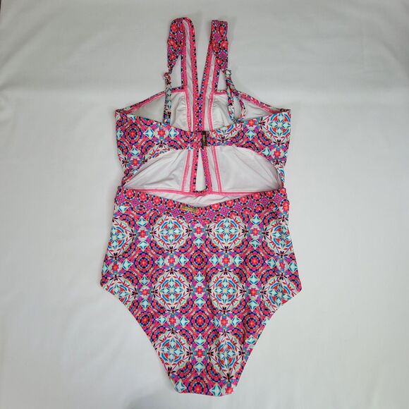 Laundry By Shelli Segal Mayan Escape one piece swimsuit Size Small EUC - Picture 2 of 6